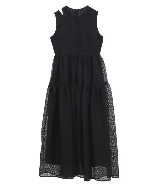 ワンピース CLANE SHEER PLAID FLARE ONEPIECE SHEER PLAID FLARE ONEPIECE｜DRESS(ドレス)｜CLANE OFFICIAL