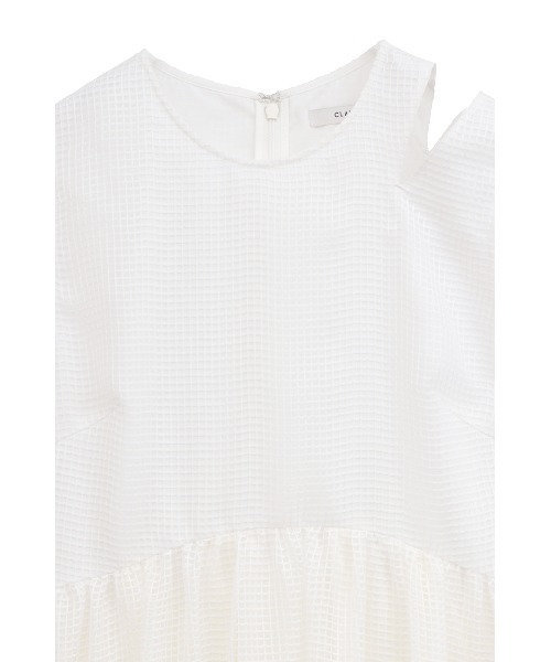 セール】SHEER PLAID FLARE ONEPIECE（ワンピース）｜CLANE（クラネ