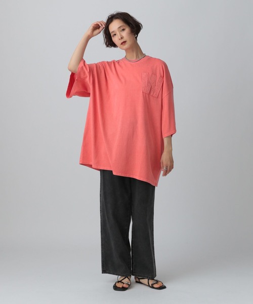 セール】パッチワークBIGチュニック 242766（Tシャツ/カットソー