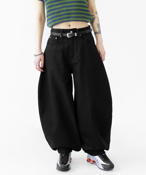 minsobi バルーンワイドパンツ クロップドパンツ ローライズバルーンパンツ（その他パンツ）｜minsobi（ミンソビ