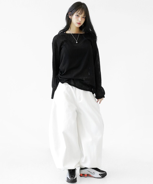 minsobi バルーンワイドパンツ クロップドパンツ minsobi バルーンワイドパンツ クロップドパンツ