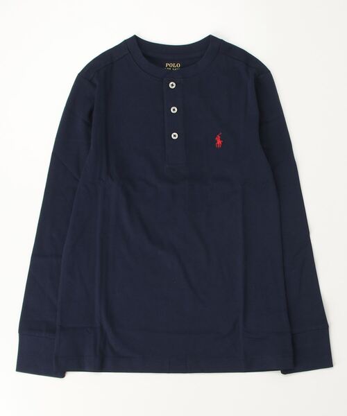 POLO RALPH LAUREN CHILDRENSWEAR（ポロ ラルフ ローレン チルドレンズウェア）の「コットン ジャージー ヘンリー シャツ（Tシャツ/カットソー・キッズ・ネイビー系1・L/M/S/XL）」の3枚目の写真
