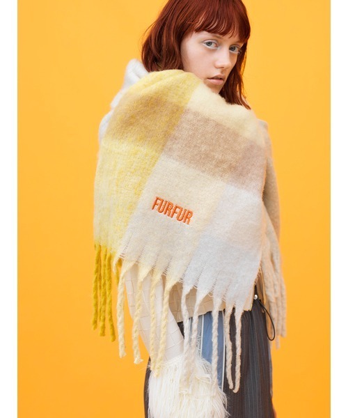 ブランド古着】FURFUR｜ファーファーのマフラー（イエロー/黄色系