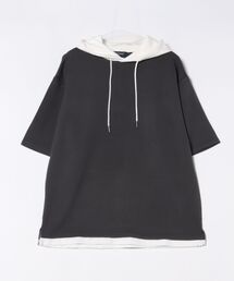 【Blue Standard/ブルースタンダード】接触冷感 COOLスムース フェイクレイヤード リラックスフィットTパーカー