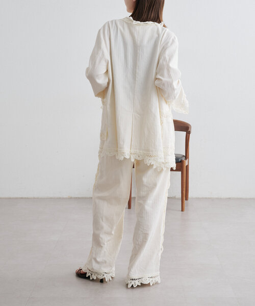 Omekashi（オメカシ）の「バテンレースラインパンツ（その他パンツ・レディース・オフホワイト/ブラック・36/38）」の22枚目の写真