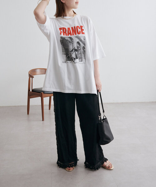 Omekashi（オメカシ）の「バテンレースラインパンツ（その他パンツ・レディース・オフホワイト/ブラック・36/38）」の4枚目の写真