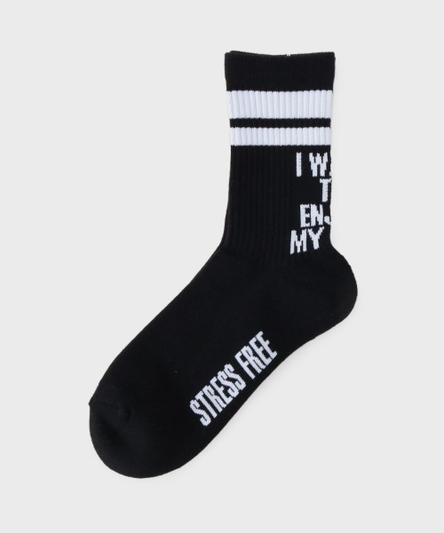 tk.TAKEO KIKUCHI(ティーケータケオキクチ)の「テキストラインソックス(ソックス/靴下・メンズ・ブラック/ホワイト系1/ホワイト・00)」の3枚目の写真