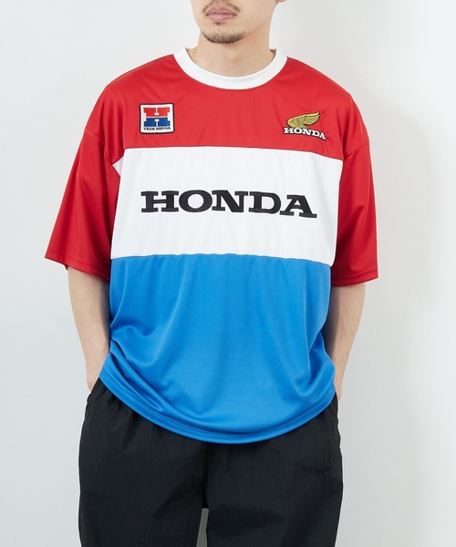 tシャツ 「HONDA×JEANS FACTORY/ホンダ×ジーンズファクトリー」 HONDA コラボレーション レーシング ジャージTシャツ レディ セール】[HONDA×JEANS FACTORY/ホンダ×ジーンズファクトリー