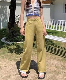 カラーデニムパンツ