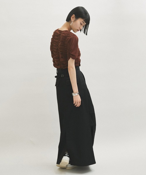 ADAM ET ROPÉ 【サステナブル】シャーリングTE ADAM ET ROPE' tシャツ 「サステナブル」シャーリングTEE