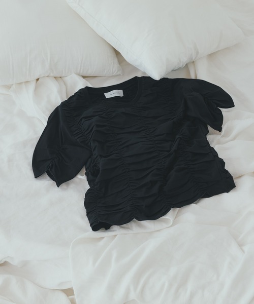 サステナブル】シャーリングTEE（Tシャツ/カットソー）｜ADAM ET
