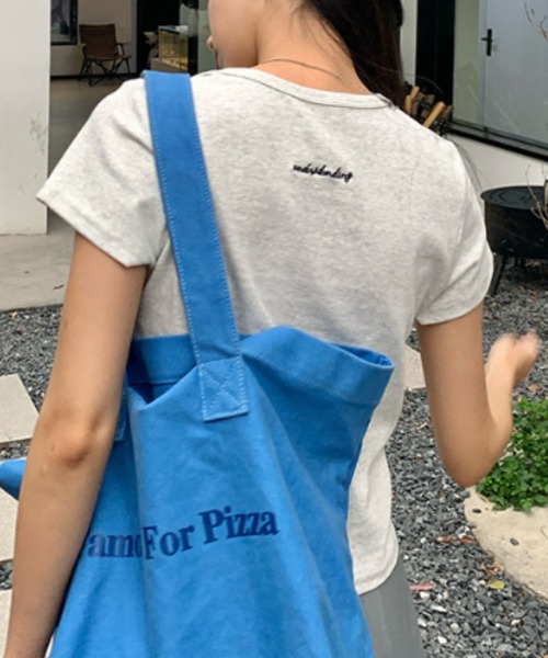 Vipoa(ヴィポア)の「back lettering tee(Tシャツ/カットソー・レディース・ホワイト/ライトグレー/ライム/ネイビー/グレー/ブルー・FREE)」の1枚目の写真