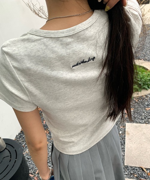 Vipoa(ヴィポア)の「back lettering tee(Tシャツ/カットソー・レディース・ホワイト/ライトグレー/ライム/ネイビー/グレー/ブルー・FREE)」の19枚目の写真