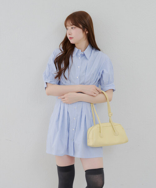 完売品未開封☆ レースアップカットミニワンピース ネイビー FL レースアップビスチェミニワンピース[品番：MKSW0061108