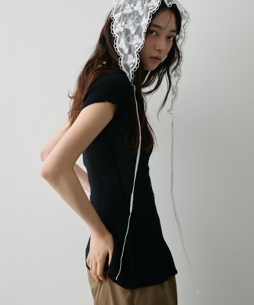 DFFUR.（ディフル）の「サマーハイゲージスリットトッパー（その他トップス・レディース・ベージュ/ライトグリーン/ブラック・FREE）」の19枚目の写真