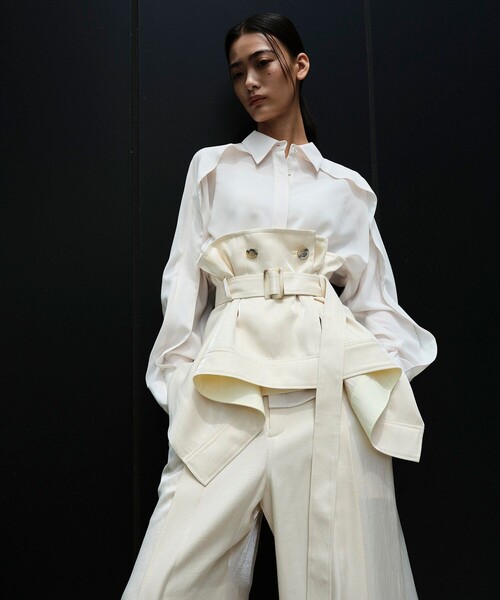 2way Belted Bustier｜ウォッシャブル/セットアップ/ビスチェ