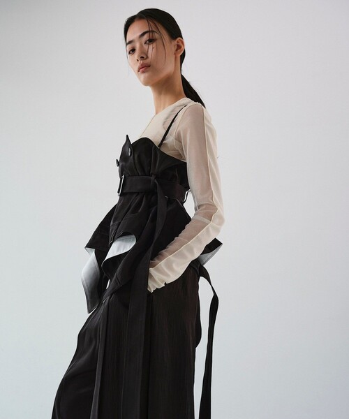 UNITED TOKYO(ユナイテッドトウキョウ)の「【残りわずか!】2way Belted Bustier|ウォッシャブル/セットアップ/ビスチェ/オケージョン(ベスト・レディース・アイボリー/ブラック・FREE)」の17枚目の写真