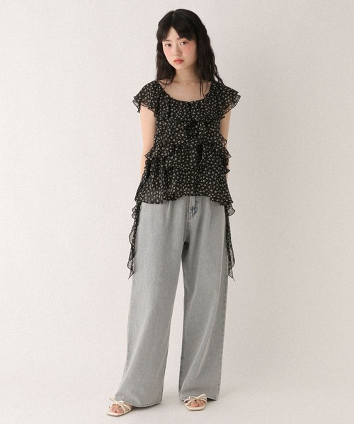 Heather(ヘザー)の「フィッシュテールフリルブラウス 499191(シャツ/ブラウス・レディース・ベージュ/ブラック/アイボリー・FREE)」の22枚目の写真