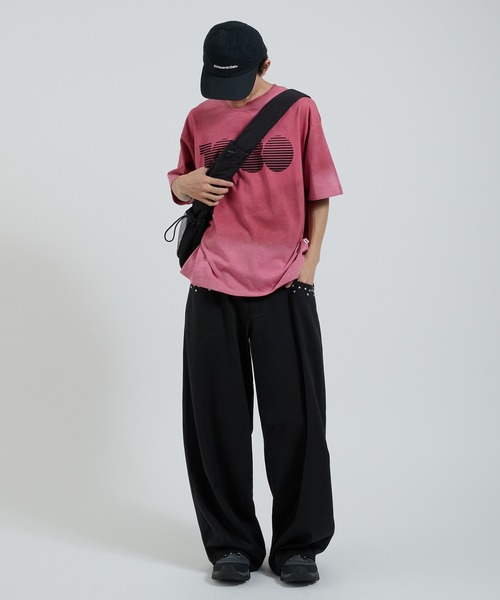 Perushu（ペルーシュ）の「スタッズストライプワイドスラックス（スラックス・メンズ・グレー/ブラック/ブラック系/ボルドー・MEDIUM/LARGE/SMALL）」の8枚目の写真