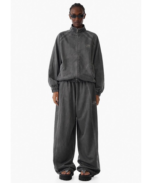 ルーズフィット ヴィンテージフェード加工 メッシュ スウェットパンツ