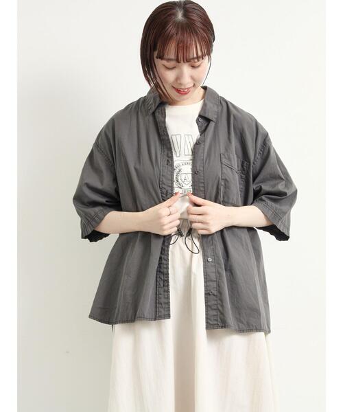 SM2（エスエムツー）の「製品染め加工シャツ（シャツ/ブラウス・レディース・オフホワイト/グリーン/ピンク/チャコールグレー・F）」の3枚目の写真