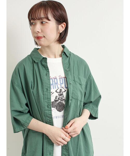 SM2（エスエムツー）の「製品染め加工シャツ（シャツ/ブラウス・レディース・オフホワイト/グリーン/ピンク/チャコールグレー・F）」の4枚目の写真