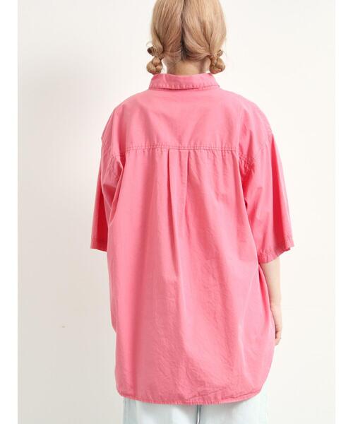 SM2（エスエムツー）の「製品染め加工シャツ（シャツ/ブラウス・レディース・オフホワイト/グリーン/ピンク/チャコールグレー・F）」の5枚目の写真