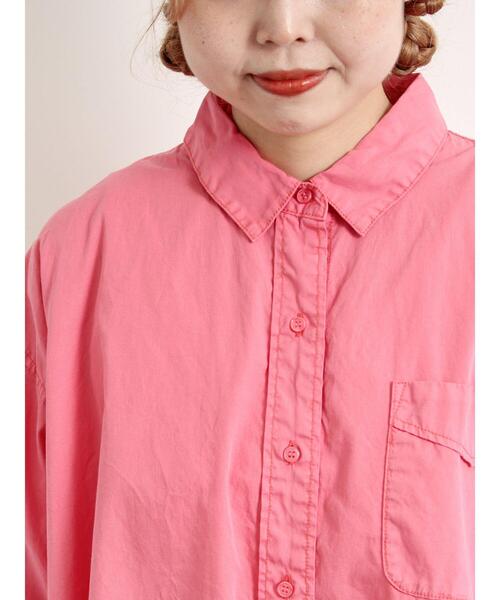 SM2（エスエムツー）の「製品染め加工シャツ（シャツ/ブラウス・レディース・オフホワイト/グリーン/ピンク/チャコールグレー・F）」の6枚目の写真