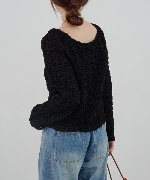 SHENERY(シーナリー)の「《インフルエンサー@tsuru00コラボ》2WAYシャーリングブラウス(シャツ/ブラウス・レディース・カーキ/オフホワイト/ピンク/ブラック・FREE)」の8枚目の写真