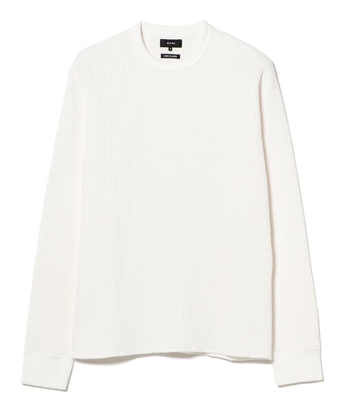 BEAMS（ビームス）の「サーマル クルーネック（Tシャツ/カットソー・メンズ・ブラック/ホワイト/ダークブラウン/オートミール・S/M/L/XL）」の5枚目の写真