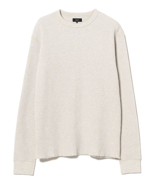 BEAMS（ビームス）の「サーマル クルーネック（Tシャツ/カットソー・メンズ・ブラック/ホワイト/ダークブラウン/オートミール・S/M/L/XL）」の8枚目の写真