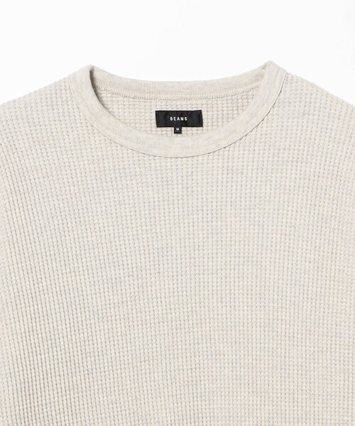 BEAMS（ビームス）の「サーマル クルーネック（Tシャツ/カットソー・メンズ・ブラック/ホワイト/ダークブラウン/オートミール・S/M/L/XL）」の9枚目の写真