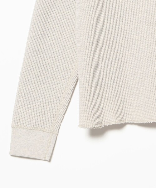 BEAMS（ビームス）の「サーマル クルーネック（Tシャツ/カットソー・メンズ・ブラック/ホワイト/ダークブラウン/オートミール・S/M/L/XL）」の10枚目の写真