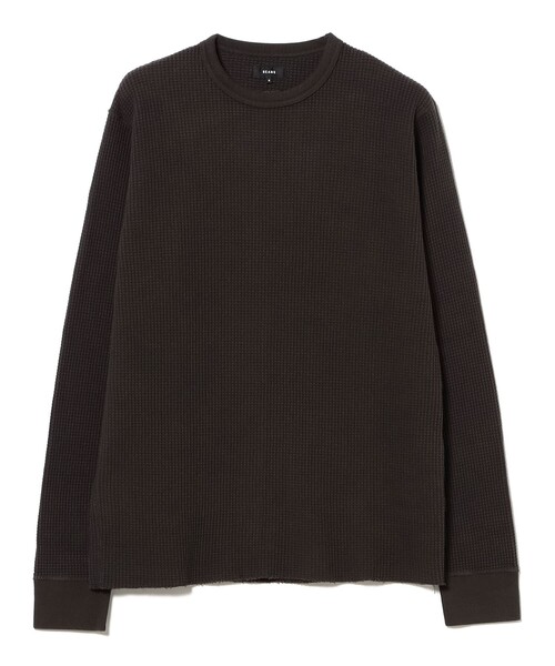 BEAMS（ビームス）の「サーマル クルーネック（Tシャツ/カットソー・メンズ・ブラック/ホワイト/ダークブラウン/オートミール・S/M/L/XL）」の16枚目の写真