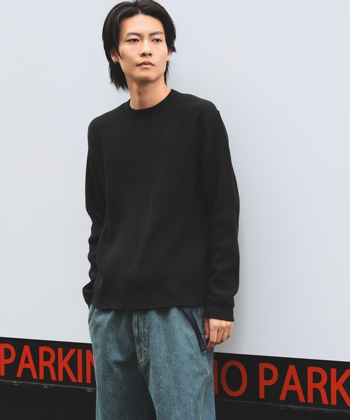 BEAMS（ビームス）の「サーマル クルーネック（Tシャツ/カットソー・メンズ・ブラック/ホワイト/ダークブラウン/オートミール・S/M/L/XL）」の22枚目の写真