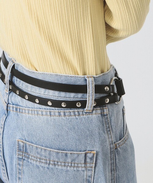 Ray BEAMS(レイビームス)の「ダブル レザー ベルト(ベルト・レディース・ダークブラウン/ブラック・ONE SIZE)」の3枚目の写真