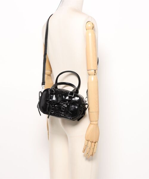 PHILLY（フィリー）の「【PHILLY】レースアップ2wayバッグ（ショルダーバッグ・レディース・ブラック/サックスブルー・FREE）」の20枚目の写真