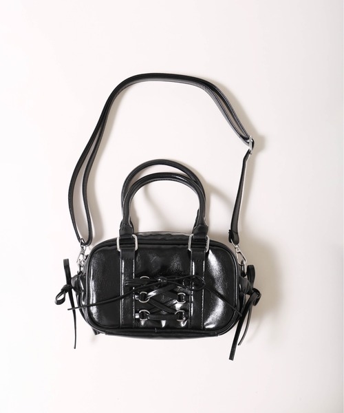 PHILLY（フィリー）の「【PHILLY】レースアップ2wayバッグ（ショルダーバッグ・レディース・ブラック/サックスブルー・FREE）」の18枚目の写真