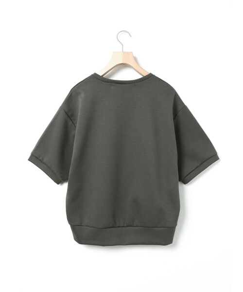 MidiUmi（ミディウミ）の「MidiUmi ダンボールニットハーフスリーブプルオーバー（Tシャツ/カットソー・レディース・ブラック/アイボリー/チャコールグレー・FREE）」の19枚目の写真