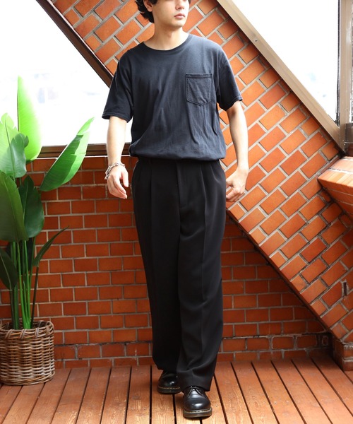 8(eight)(エイト)の「ワイドトラウザー(スラックス・メンズ・ブラック/ベージュ・マルチサイズ)」の20枚目の写真