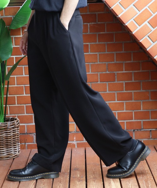 8(eight)(エイト)の「ワイドトラウザー(スラックス・メンズ・ブラック/ベージュ・マルチサイズ)」の17枚目の写真