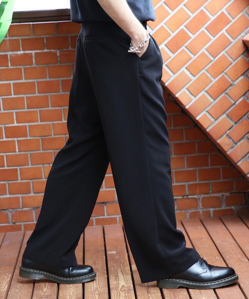 8(eight)(エイト)の「ワイドトラウザー(スラックス・メンズ・ブラック/ベージュ・マルチサイズ)」の18枚目の写真