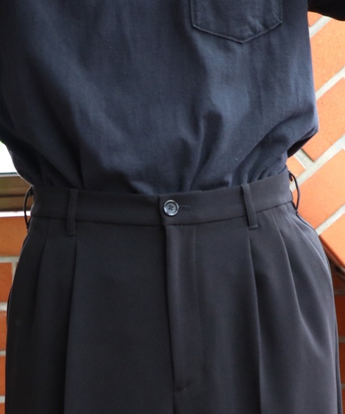 8(eight)(エイト)の「ワイドトラウザー(スラックス・メンズ・ブラック/ベージュ・マルチサイズ)」の8枚目の写真