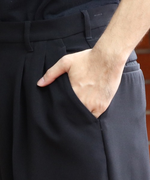 8(eight)(エイト)の「ワイドトラウザー(スラックス・メンズ・ブラック/ベージュ・マルチサイズ)」の9枚目の写真