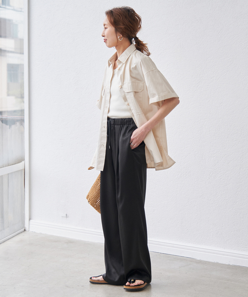 Spick & Span サテンイージーパンツ 38 追加》サテンイージーパンツ（その他パンツ）｜Spick and Span