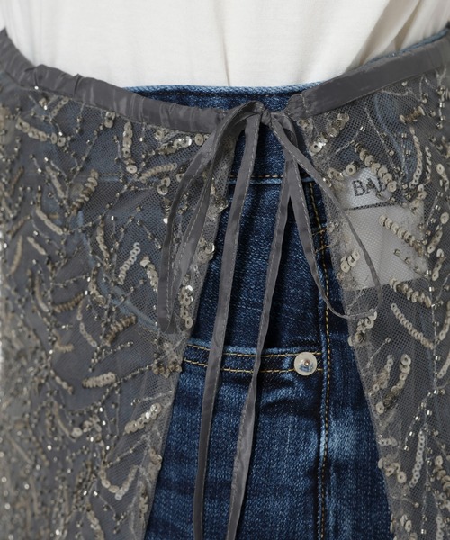 BABYLONE（バビロン）の「チュールビーズラップスカート（スカート・レディース・グレー・フリー）」の13枚目の写真