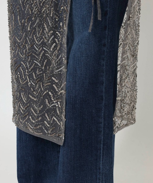 BABYLONE（バビロン）の「チュールビーズラップスカート（スカート・レディース・グレー・フリー）」の14枚目の写真