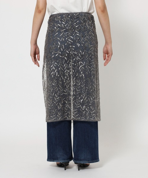 BABYLONE（バビロン）の「チュールビーズラップスカート（スカート・レディース・グレー・フリー）」の10枚目の写真