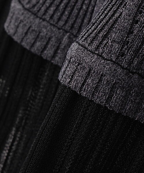AULA AILA/アウラアイラ/BARE TOP SHEER RIB KNIT/ベアトップ
