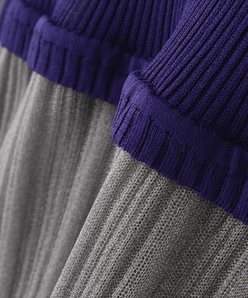 ニット セーター AULA AILA/アウラアイラ/BARE TOP SHEER RIB KNIT/ベアトップシアーリブニット レディース AULA AILA ニット セーター AILA/アウラアイラ/BARE TOP SHEER